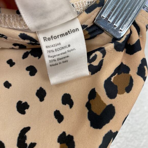 Reformation High Rise Leopard Print Bikini Bottom - Picture 8 of 8